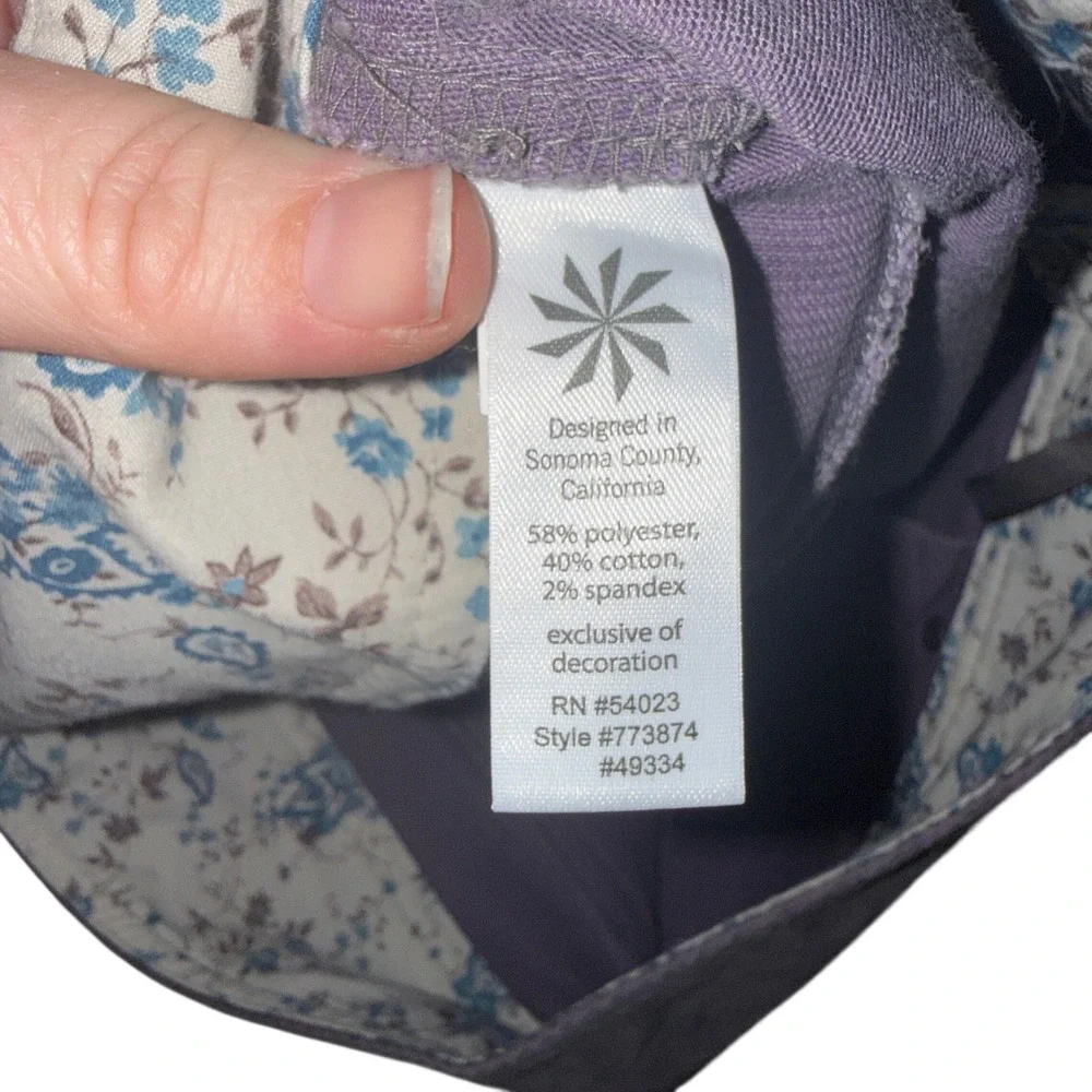 Athleta Ridge‎ Corduroy Hiking Skirt 6 Purple Stretch 5-Pocket Floral Lining